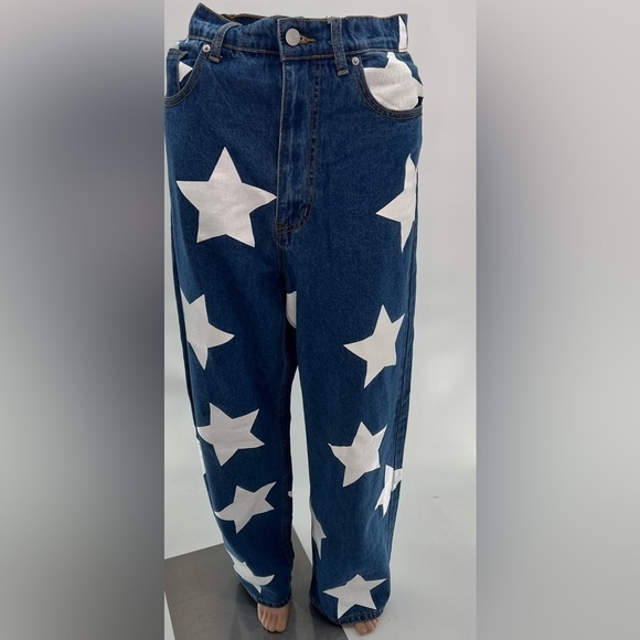 Urban Outfit BDG Dropped-Waist Straight Leg Jean - Star Print NWOT - Picture 5 of 5